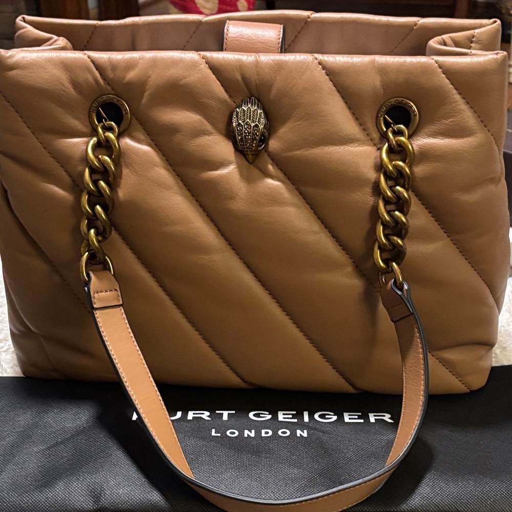 Kurt Geiger NWT Camel SoHo Shoulder Bag - Picture 12 of 13